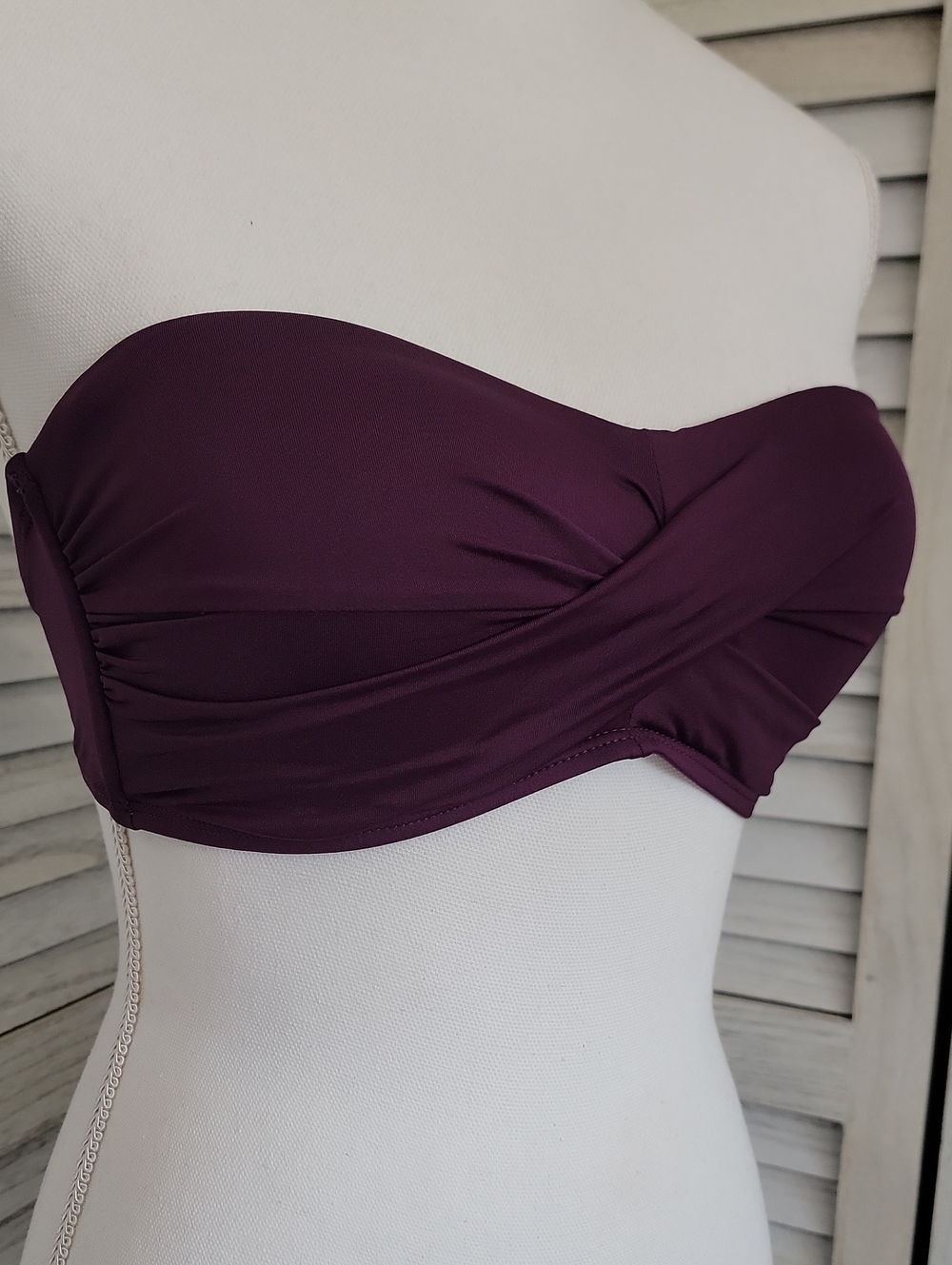 Mossimo Supply Co. Plum Purple Twist Front Bandeau Bikini
